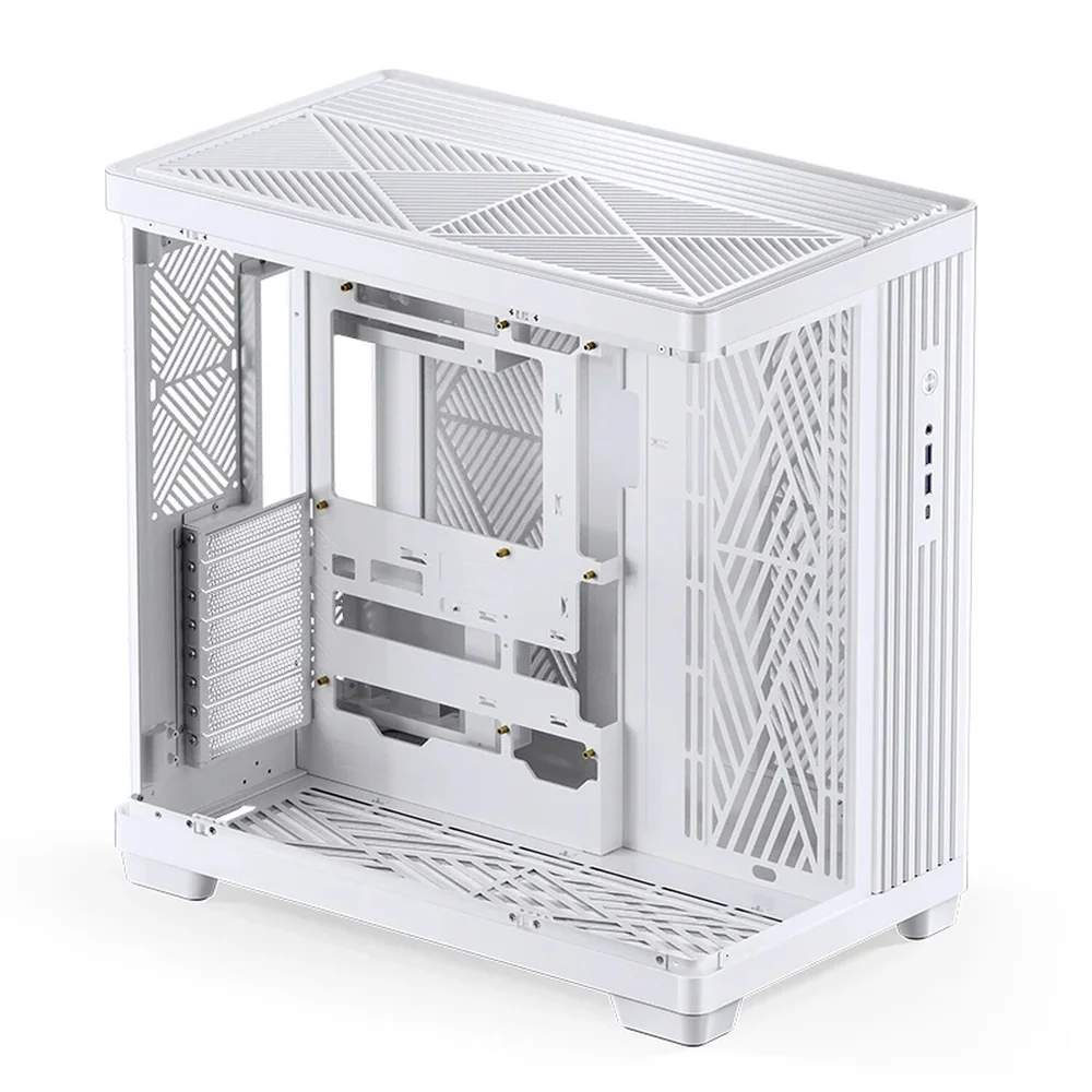 Gabinete Premium Jonsbo Tk-4 Atx Panorâmico Vidro Temperado Usb-c Branco Gabinete Premium Jonsbo Tk-4 Atx Panorâmico Vidro Temperado Usb-c Branco