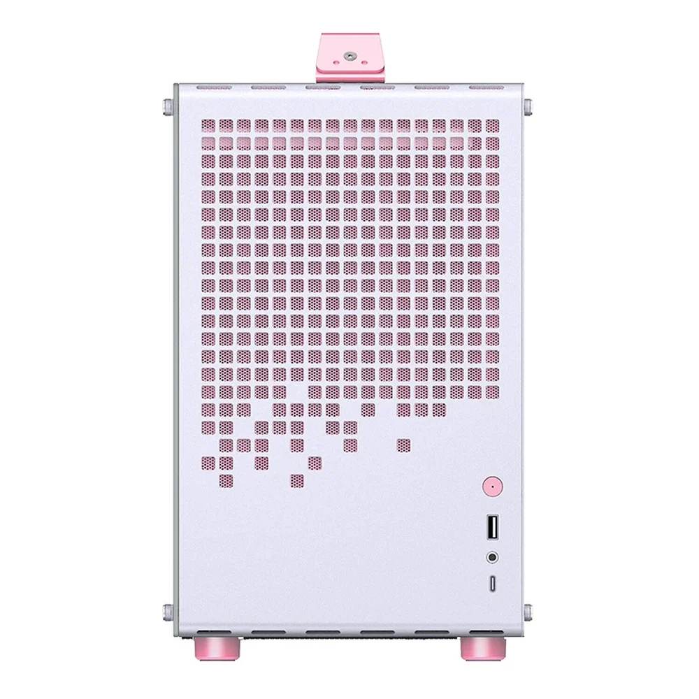 Imagem 2 de 5 do produto Gabinete Premium Jonsbo Z20 M-atx Rosa E Branco Com Alça