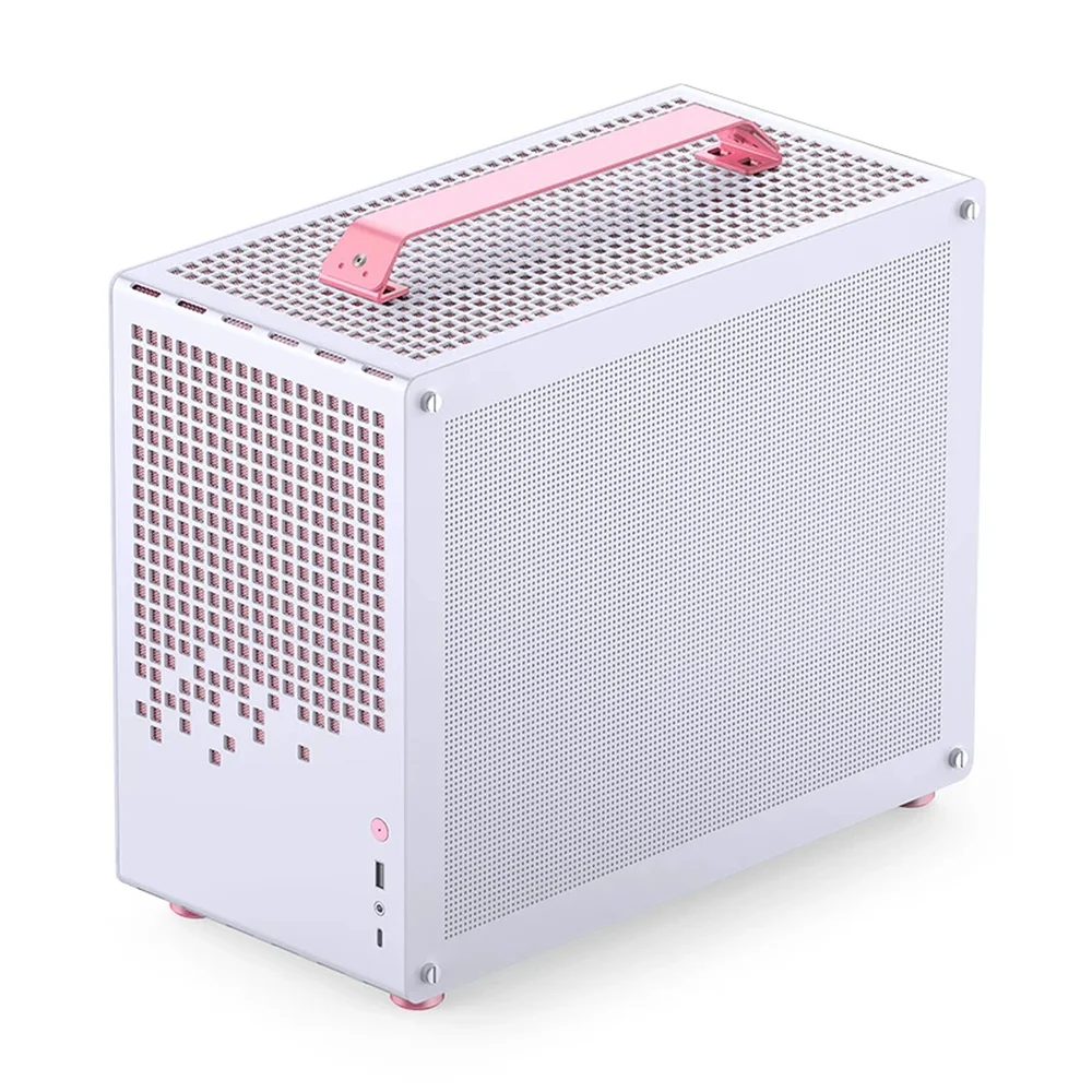Imagem 3 de 5 do produto Gabinete Premium Jonsbo Z20 M-atx Rosa E Branco Com Alça