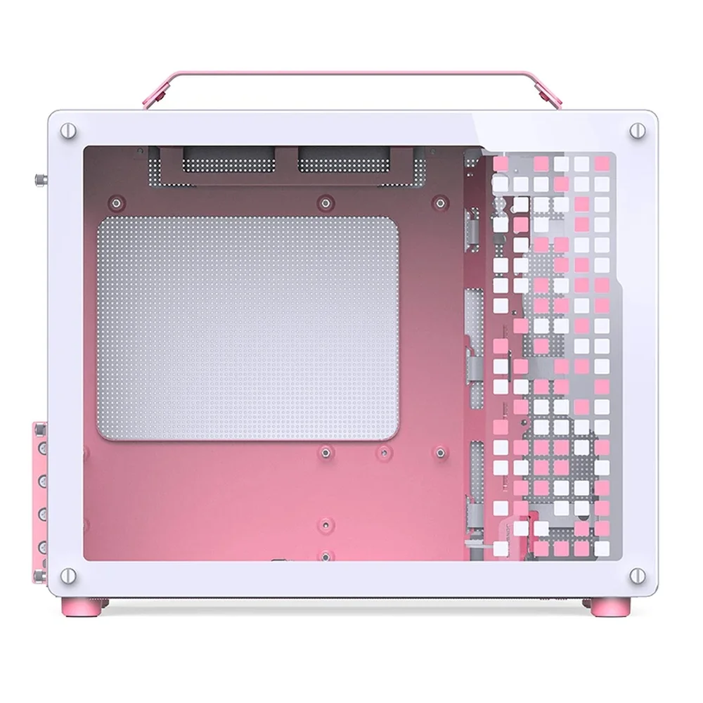 Imagem 4 de 5 do produto Gabinete Premium Jonsbo Z20 M-atx Rosa E Branco Com Alça