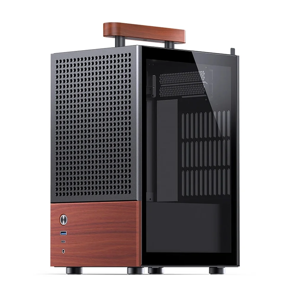 Gabinete Premium Jonsbo T6 Mini-itx Preto E Madeira