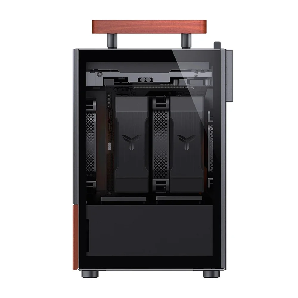 Imagem 4 de 5 do produto Gabinete Premium Jonsbo T6 Mini-itx Preto E Madeira