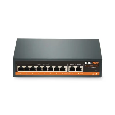 Switch 8 Portas 10/100 Poe 2 Portas Uplink Ird-sw-h8fe2ufe-p-b Ird