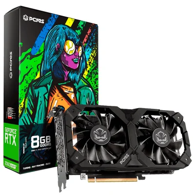 Placa De Vídeo PCyes Nvidia Geforce RTX 2060 Super, 8GB Gddr6, 256-bit, Dual Fan, Ray Tracing, Dlss -  Pvr20608tigr6df4