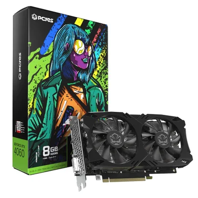 Placa De Video PCyes Geforce RTX4060 8GB Gddr6 128bits - Pvr40608gr6df2