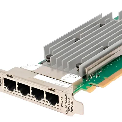 Placa De Rede 10gbs 4 Portas Rj45 T-base