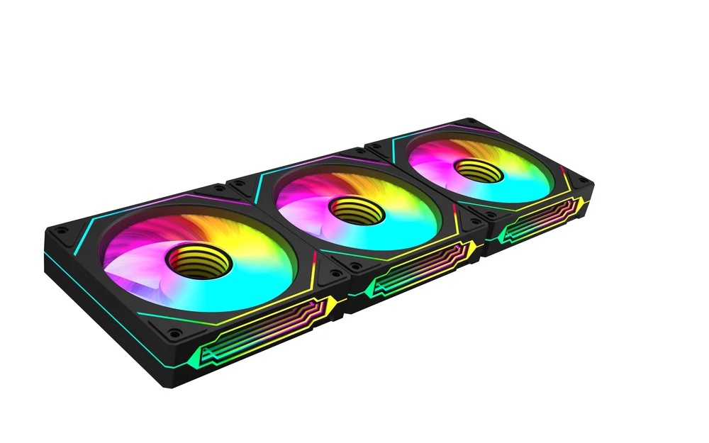 Imagem 2 de 5 do produto Kit 3 Fans Redragon ARGB 120 Mm Espelho Infinito Preto