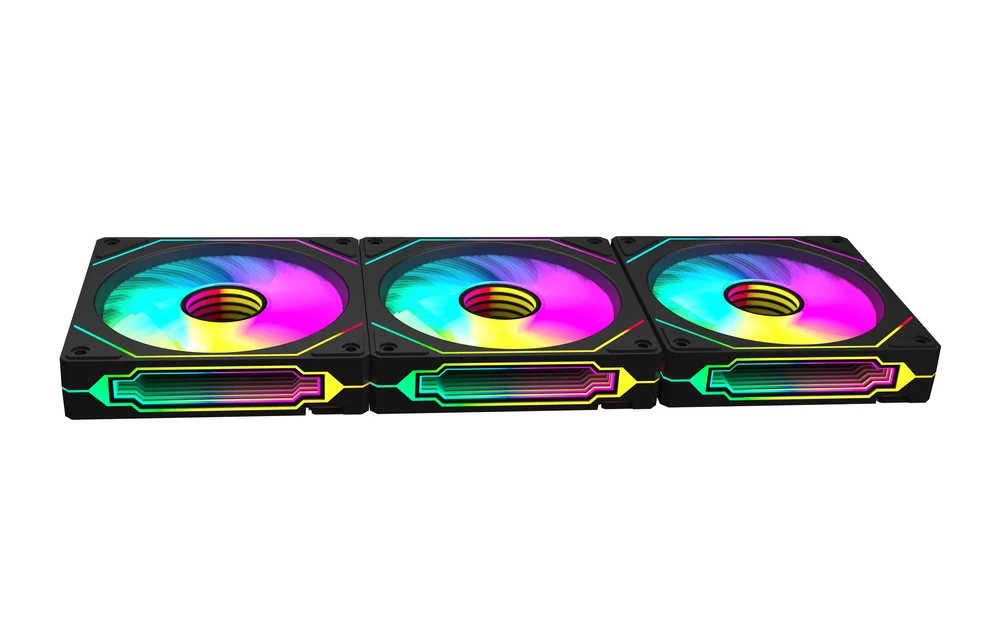 Imagem 3 de 5 do produto Kit 3 Fans Redragon ARGB 120 Mm Espelho Infinito Preto