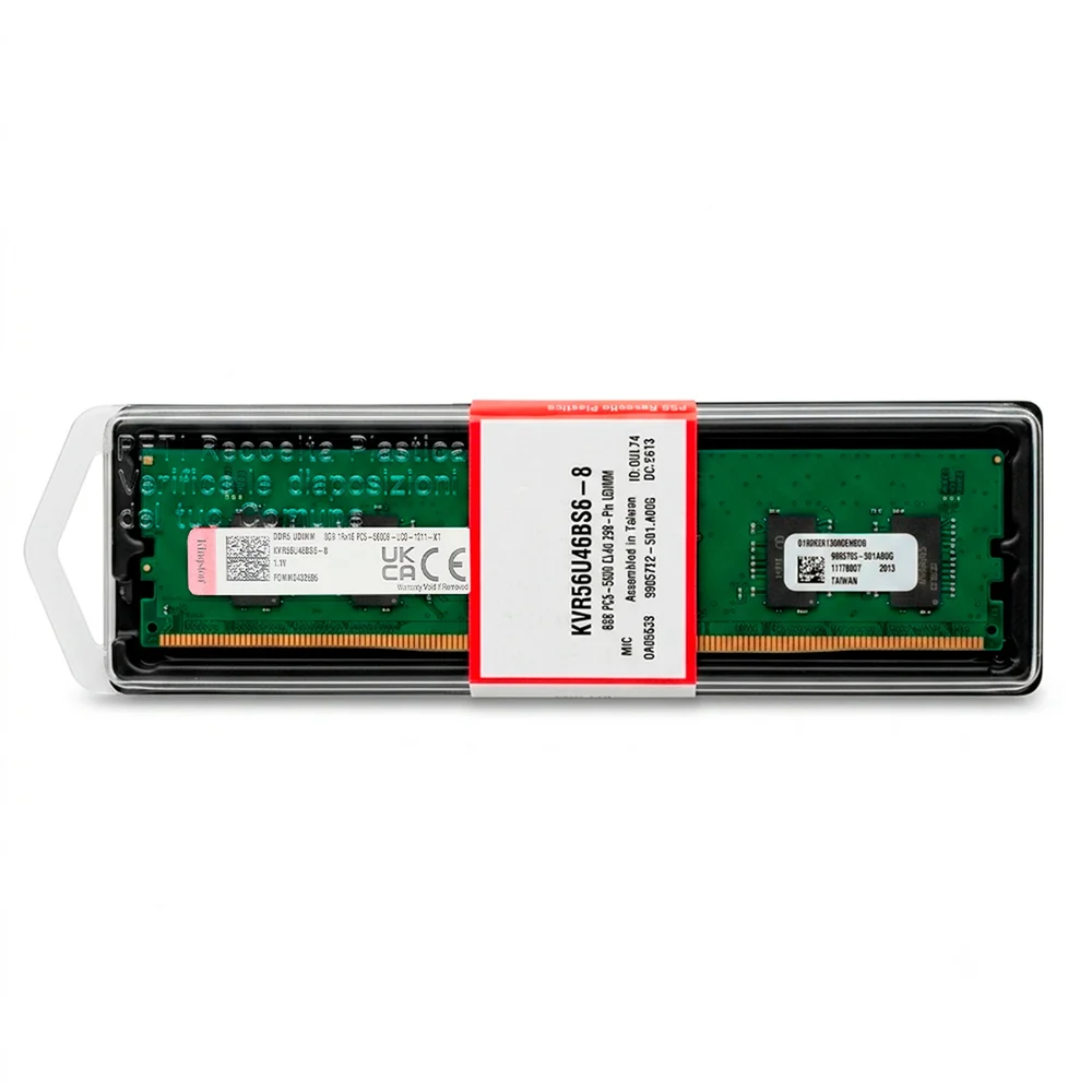Memoria Kingston 8GB (1x 8GB) Ddr5, 5600mhz, PC5-44800, Udimm, 288-pin - Kvr56u46bs6-8