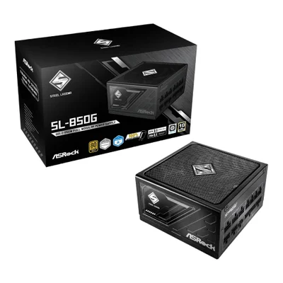 Fonte De Alimentação Asrock Steel Legend 850w 80 Plus Gold Full Modular C/ Cabo - Sl-850g