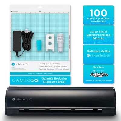 Silhouette Cameo 5 Alpha Preto Fosco – Máquina De Recorte Avançada