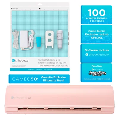 Silhouette Cameo 5 Alpha Rosa Fosco – Máquina De Recorte Avançada