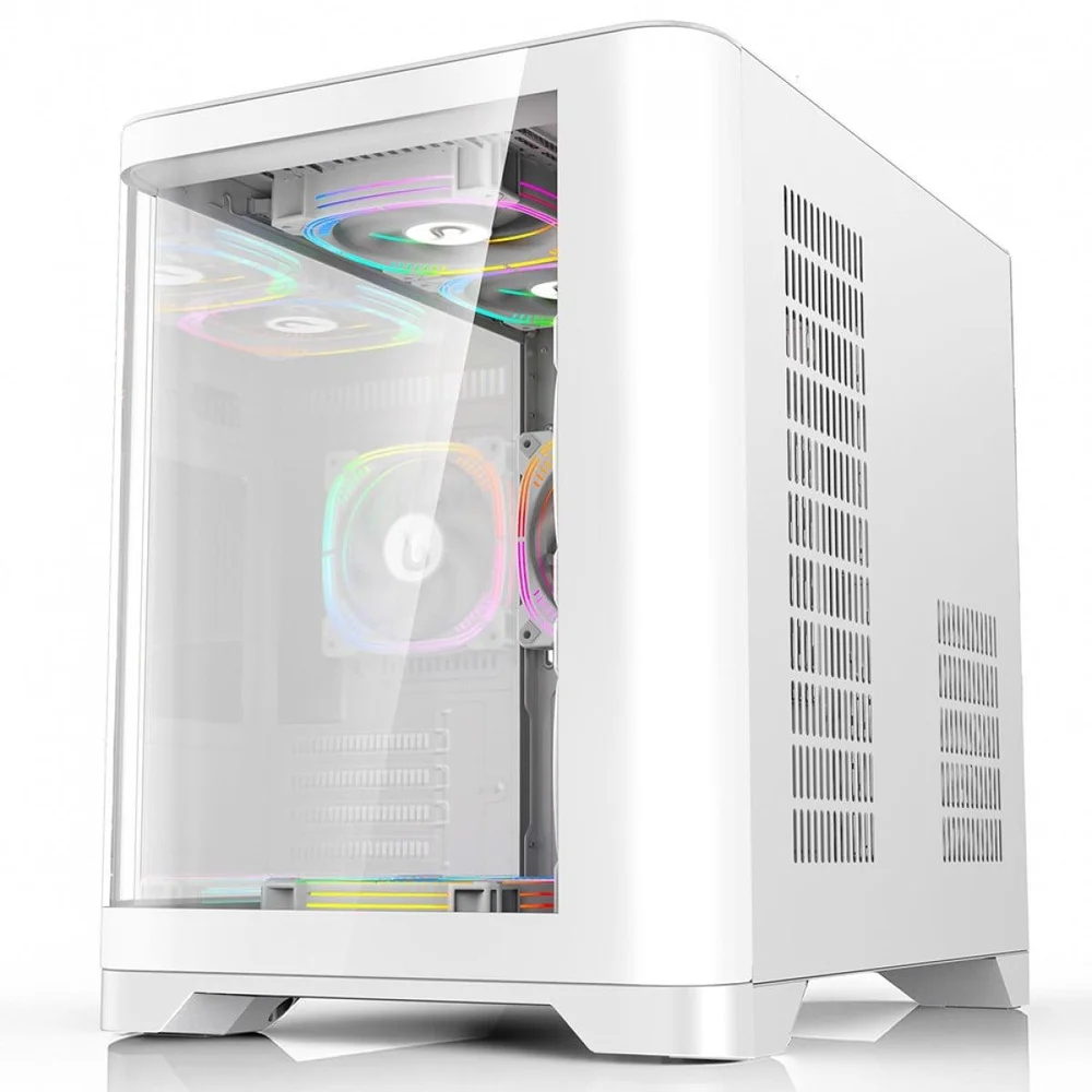 Imagem 5 de 5 do produto Gabinete Gamer Rise Mode Galaxy Curved, Mid Tower, Vidro Temperado, Matx, Sem Fonte, Sem Fan, Branco, Rm-ga-gc-fw