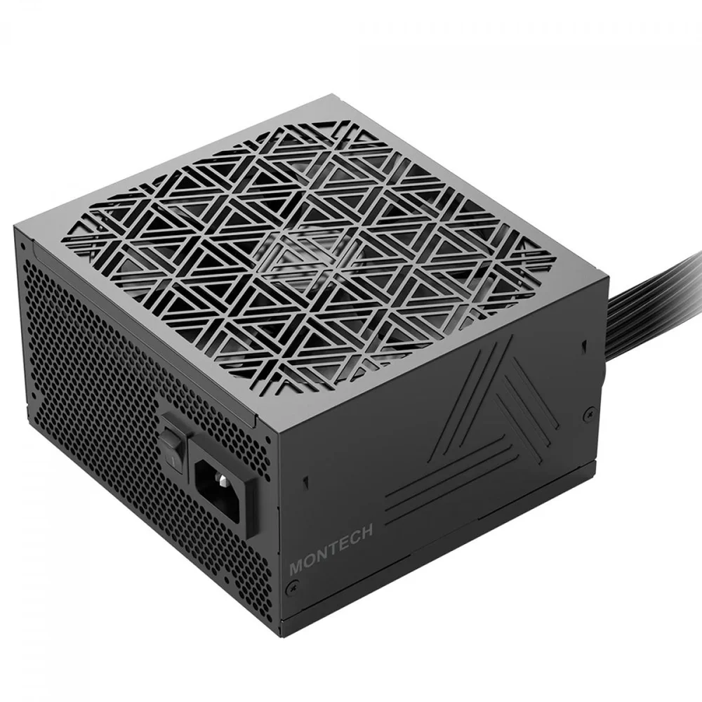 Fonte Montech Gamma Iii 750w, 80 Plus Gold, Pfc Ativo, Preto