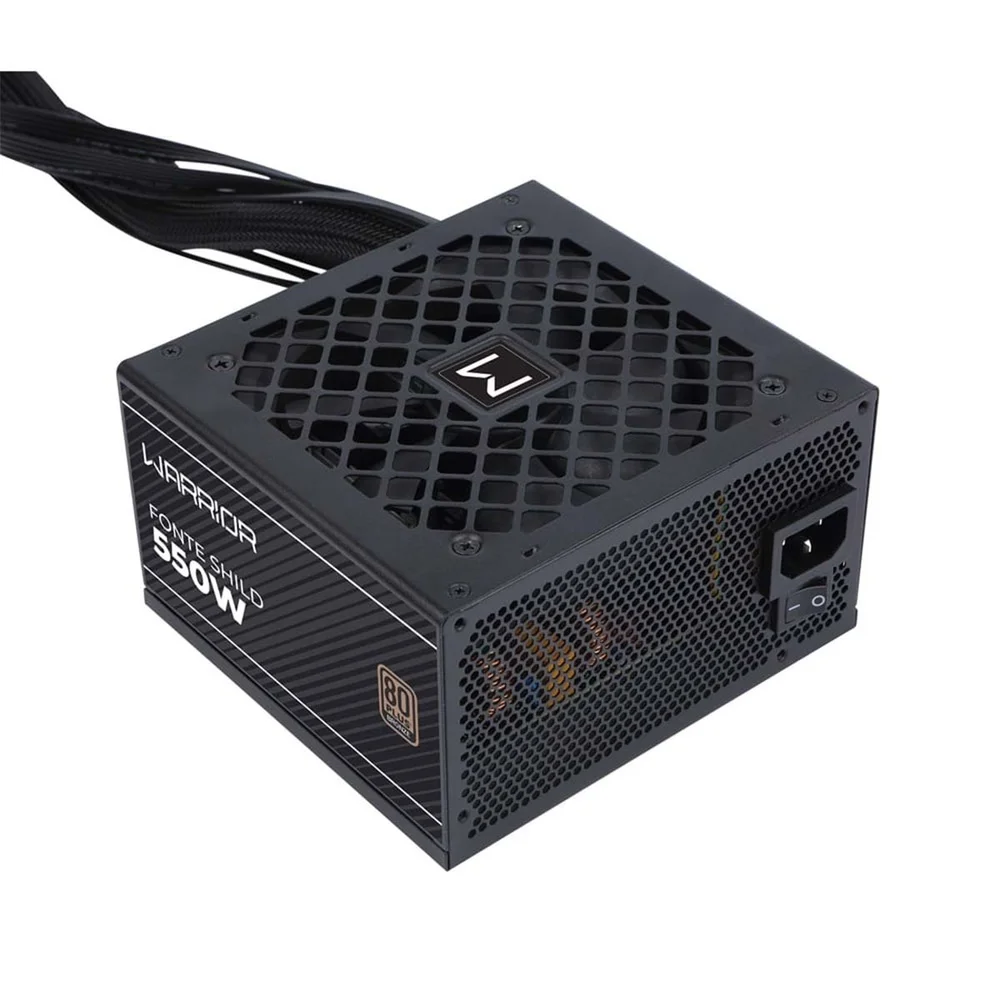 Imagem 3 de 5 do produto Fonte Shild 550w 80 Plus Bronze Pfc At Preta Multi - Gm100