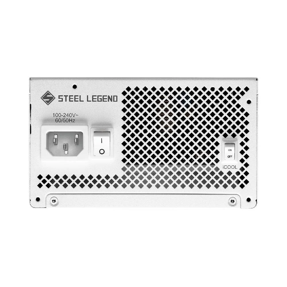 Fonte De Alimentação Asrock Steel Legend White 1200w 80 Plus Gold Full Modular C/ Cabo - Sl-1200gw