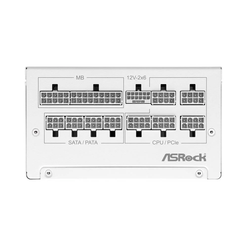Fonte De Alimentação Asrock Steel Legend White 1000w 80 Plus Gold Full Modular C/ Cabo - Sl-1000gw Fonte De Alimentação Asrock Steel Legend White 1000w 80 Plus Gold Full Modular C/ Cabo - Sl-1000gw