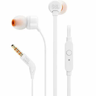 Fone De Ouvido Jbl Tune 110 Branco Com Microfone E Controle De Chamadas