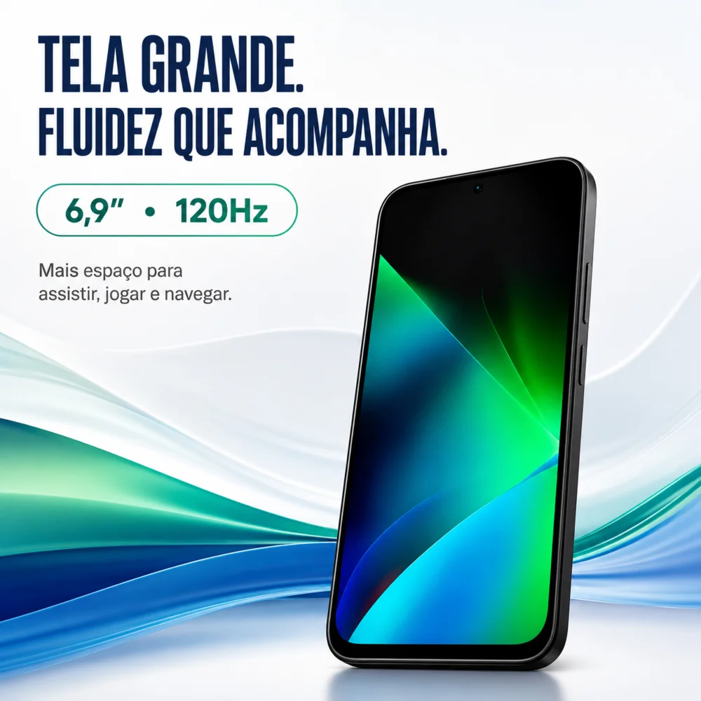 Imagem 4 de 5 do produto Smartphone Xiaomi Redmi 17 4g Global 256gb 6gb Ram Tela 6,9" 120hz Câmera 50mp Preto