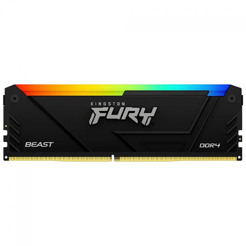 Memória Ddr4 Kingston Fury Beast RGB, 16gb (2x8GB), 3600mhz, Preto, Kf436c17bb2ak2/16 Memória Ddr4 Kingston Fury Beast RGB, 16gb (2x8GB), 3600mhz, Preto, Kf436c17bb2ak2/16