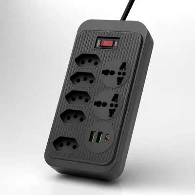 Extensão 5x Tomadas 2x Usb 1x Pd Usb-c Proteção Bivolt