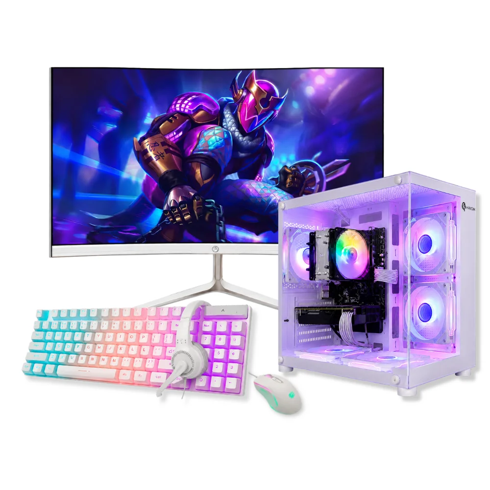 Computador Pc Gamer I5 10ª 16gb Ddr4 Ssd 480gb Rtx 3050 Tela 23 Wifi - Branco