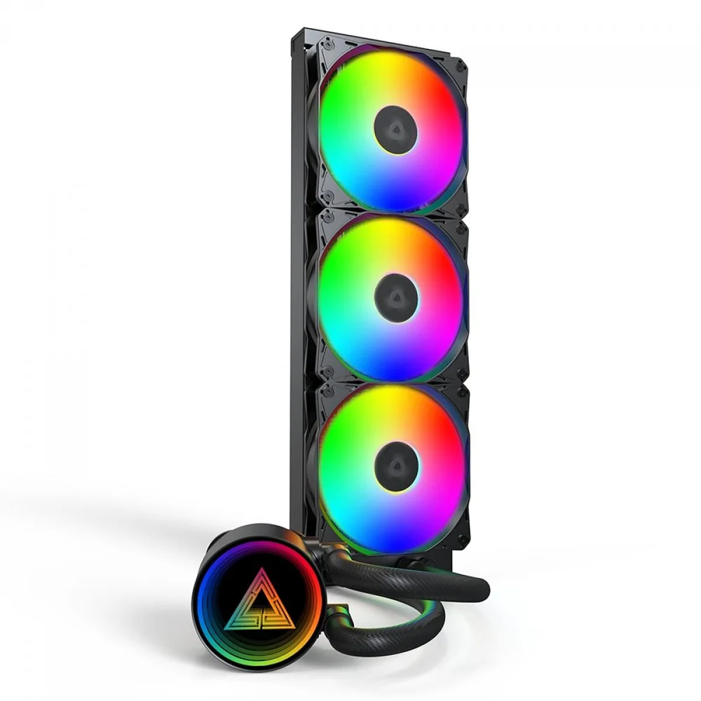 Imagem 3 de 5 do produto Water Cooler Montech Lightflow ARGB, 360mm, Intel-amd, Preto
