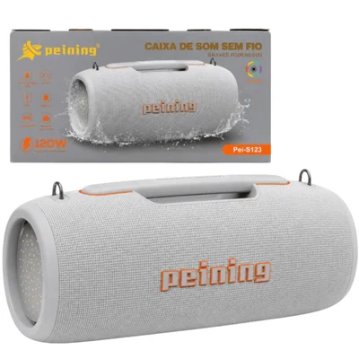Caixa De Som Bluetooth Ipx6 RGB 120w Peining Pei-s123