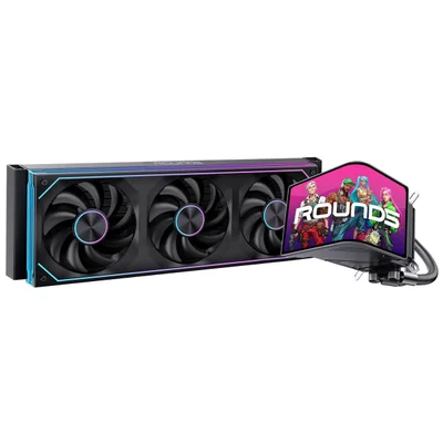 Water Cooler Round5 Horizon Black, 360mm, Com Display Curvo, ARGB, Intel-amd, Pwm, Preto, R5-wc-horizon-360b-2283