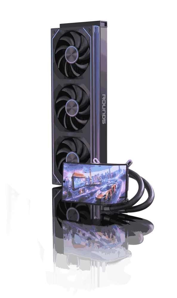 Water Cooler Round5 Horizon 360mm Lcd Tela Curva 6,67 Preto Water Cooler Round5 Horizon 360mm Lcd Tela Curva 6,67 Preto