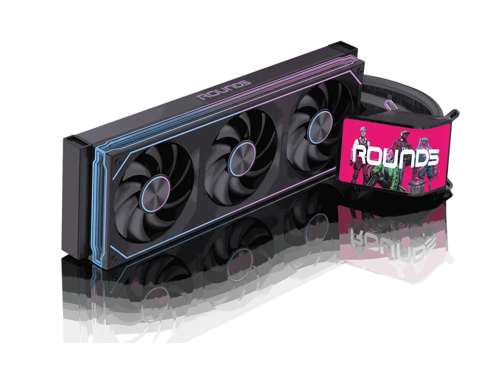 Water Cooler Round5 Horizon 360mm Lcd Tela Curva 6,67 Preto Water Cooler Round5 Horizon 360mm Lcd Tela Curva 6,67 Preto
