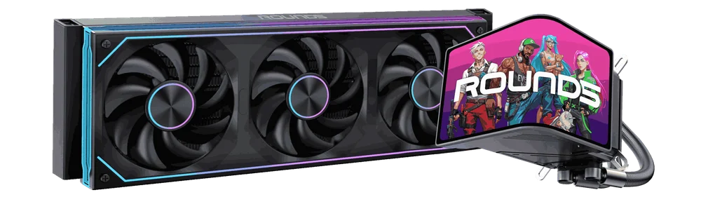Water Cooler Round5 Horizon 360mm Lcd Tela Curva 6,67 Preto Water Cooler Round5 Horizon 360mm Lcd Tela Curva 6,67 Preto