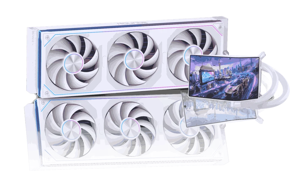 Imagem 3 de 5 do produto Water Cooler Round5 Horizon 360mm Lcd Tela Curva 6,67 Branco
