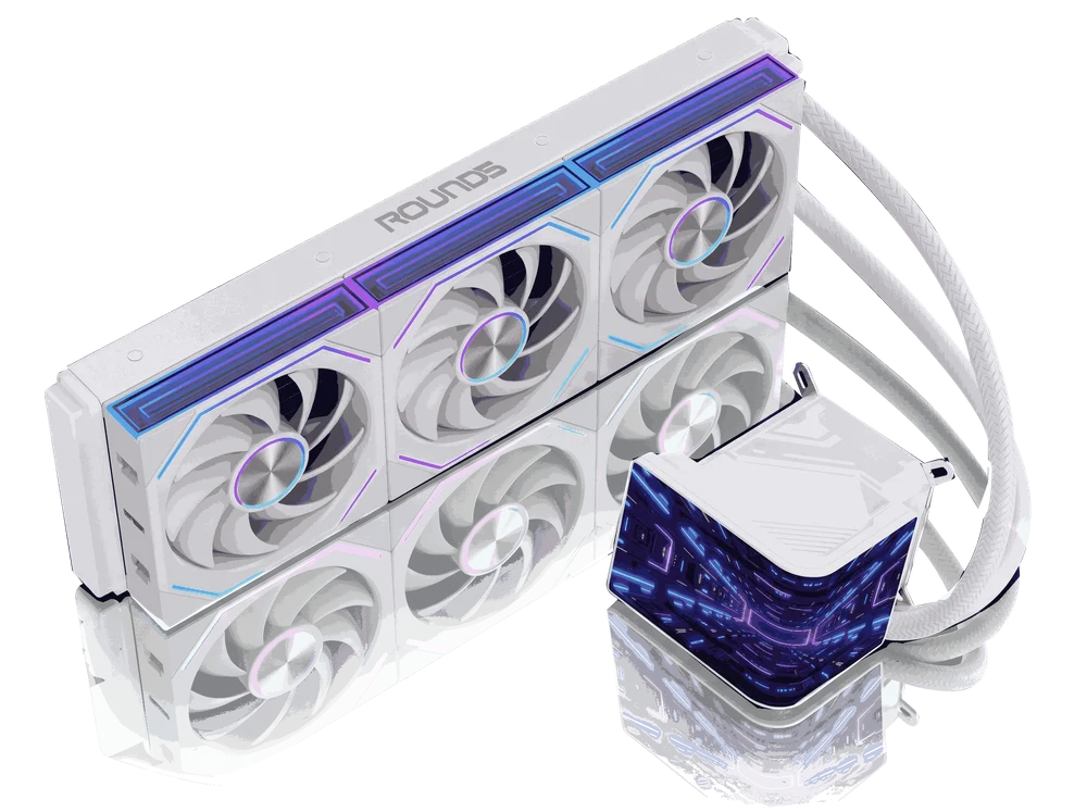 Imagem 5 de 5 do produto Water Cooler Round5 Horizon 360mm Lcd Tela Curva 6,67 Branco