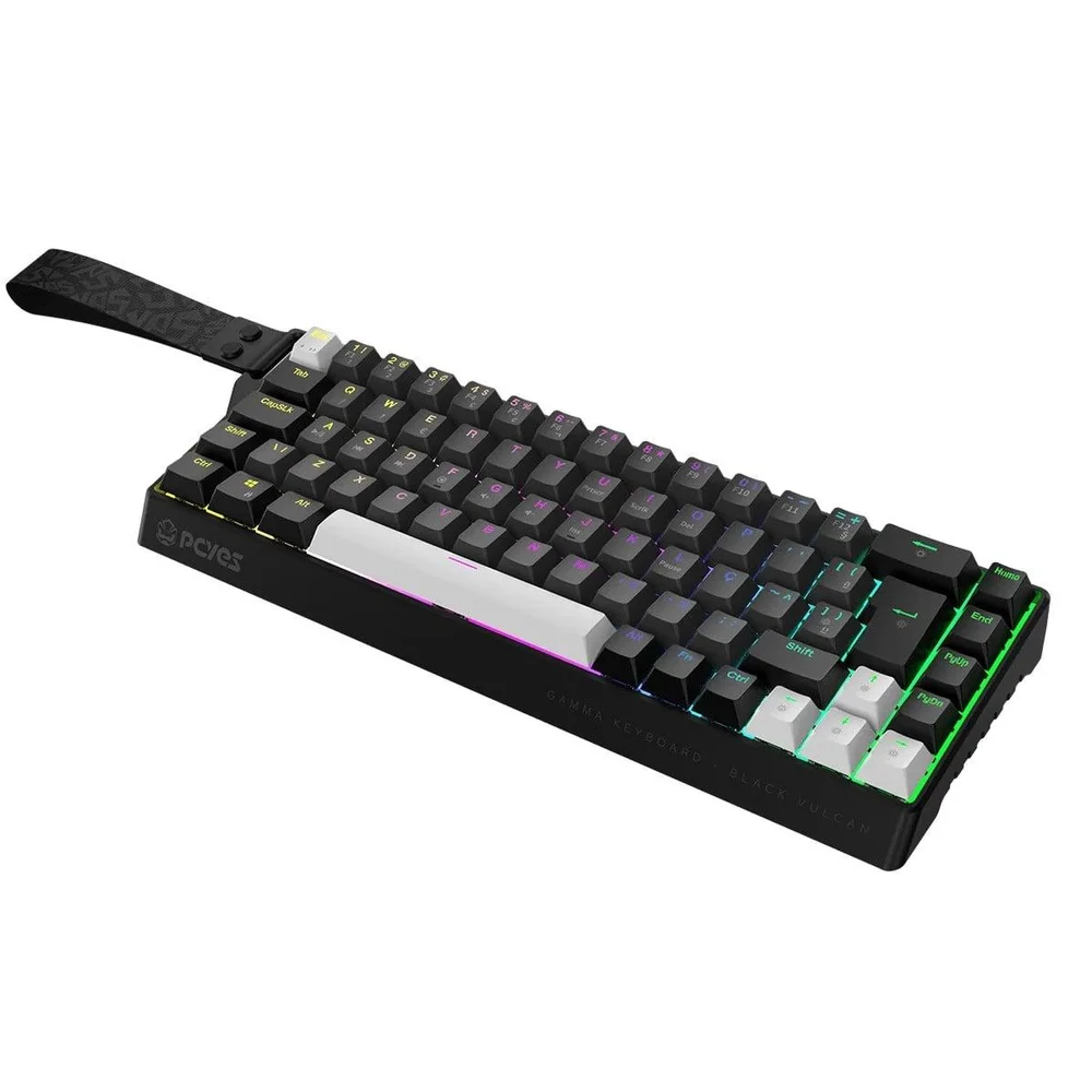 Imagem 2 de 5 do produto Teclado Magnético Gamer PCyes Gamma Black Vulcan, RGB, Switch Outemu Blue Ice, Hall Effect, 8k, Abnt2, Pmgmbv