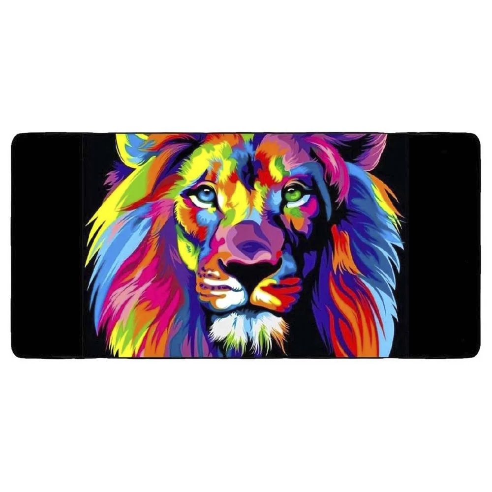 Imagem 2 de 4 do produto Mouse Pad Gamer Speed Extra Grande 70x35xcm Leão Colorido