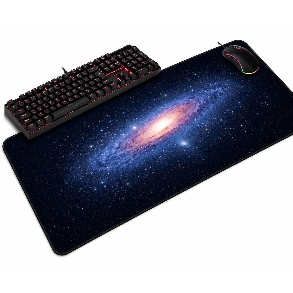 Imagem 4 de 5 do produto Mouse Pad Gamer Speed Extra Grande Xl 70x35xcm Galáxia