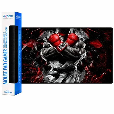 Mouse Pad Gamer Speed Extra Grande 70x35xcm Ryu Guerreiro