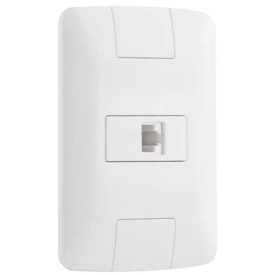 Tomada De Rede Rj45 Cat6 Tramontina Aria 4x2 Conjunto Completo Branco