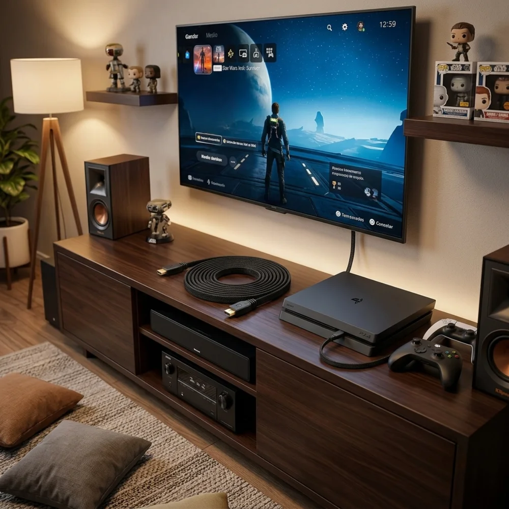 Imagem 4 de 5 do produto Cabo HDMI Gold 10m Metros Mts 4k 3d Full Hd Blindado Premium