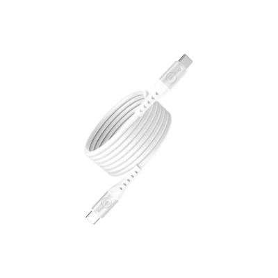 Cabo Magnético Usb-c 1,2m, Silicone,   Iplace, Branco