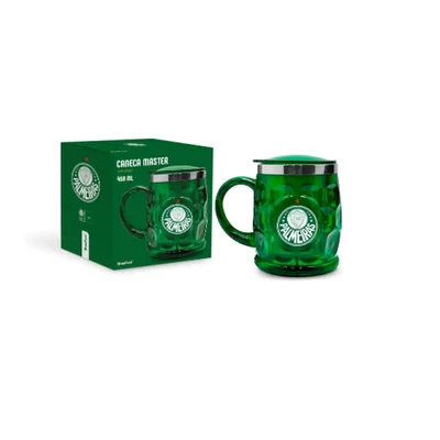 Caneca Plást. Inox Master 450ml Times - Palmeiras
