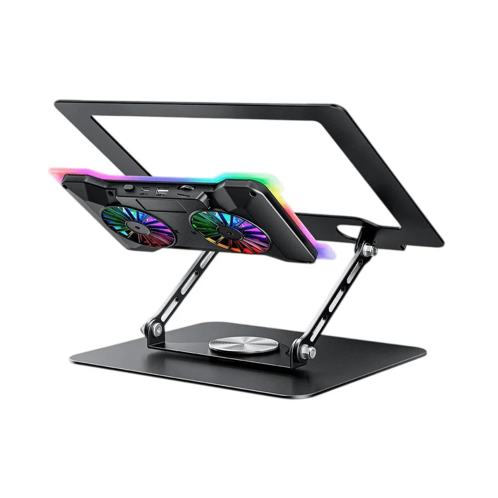 Imagem 3 de 3 do produto Base Para Notebook Giratória C3tech Nbc-1100bk 17,3" RGB