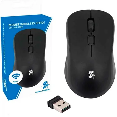 Mouse Office Sem Fio 5+ Mw-500, 1000 Dpi, 2.4ghz, Preto - 015-0080