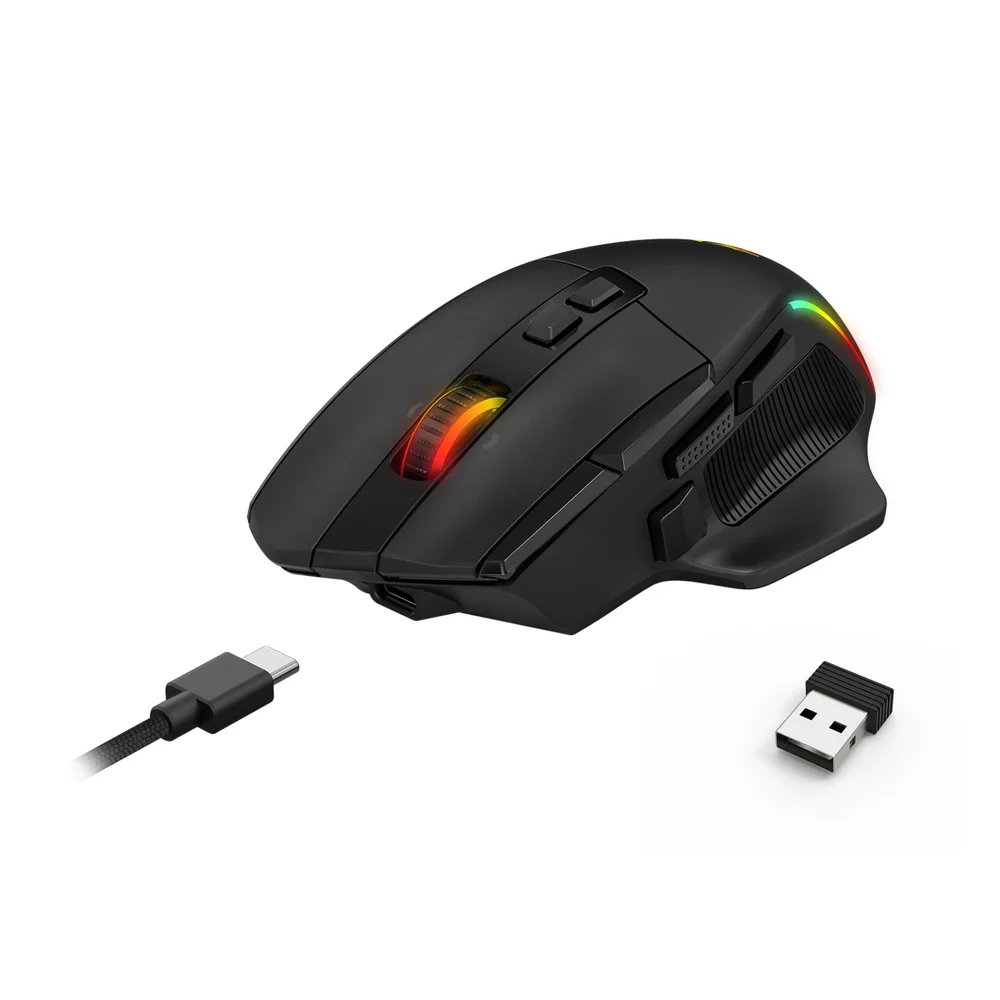 Mouse Gamer Redragon Viper Fly, RGB, Usb-c/wf/blt, 26000dpi, 10 Botões, Black - M925-wl-f Mouse Gamer Redragon Viper Fly, RGB, Usb-c/wf/blt, 26000dpi, 10 Botões, Black - M925-wl-f