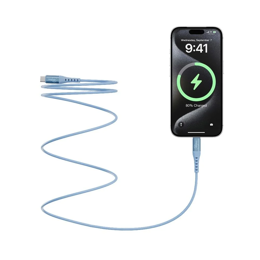 Imagem 2 de 4 do produto Cabo Magnético Usb-c 1,2m, Silicone,   Iplace, Azul