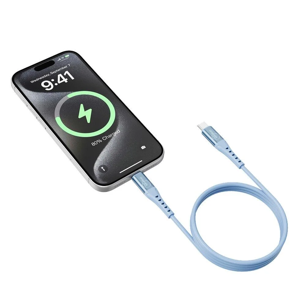 Imagem 4 de 4 do produto Cabo Magnético Usb-c 1,2m, Silicone,   Iplace, Azul