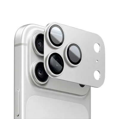 Protetor De Lente Para Iphone 17 Pro - Survivor - Prata Com Molde Aplicador - Gshield