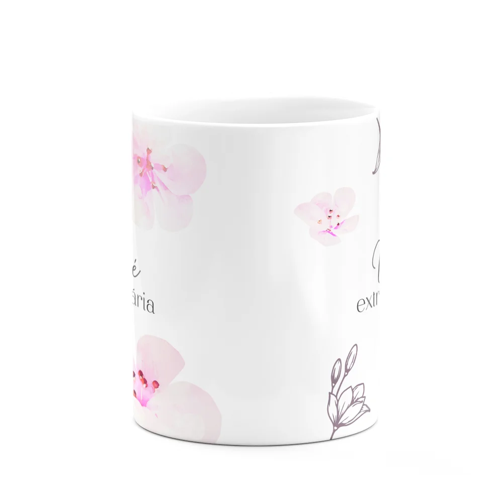 Imagem 4 de 5 do produto Caneca Floral Mulheres - Você É Extraordinária