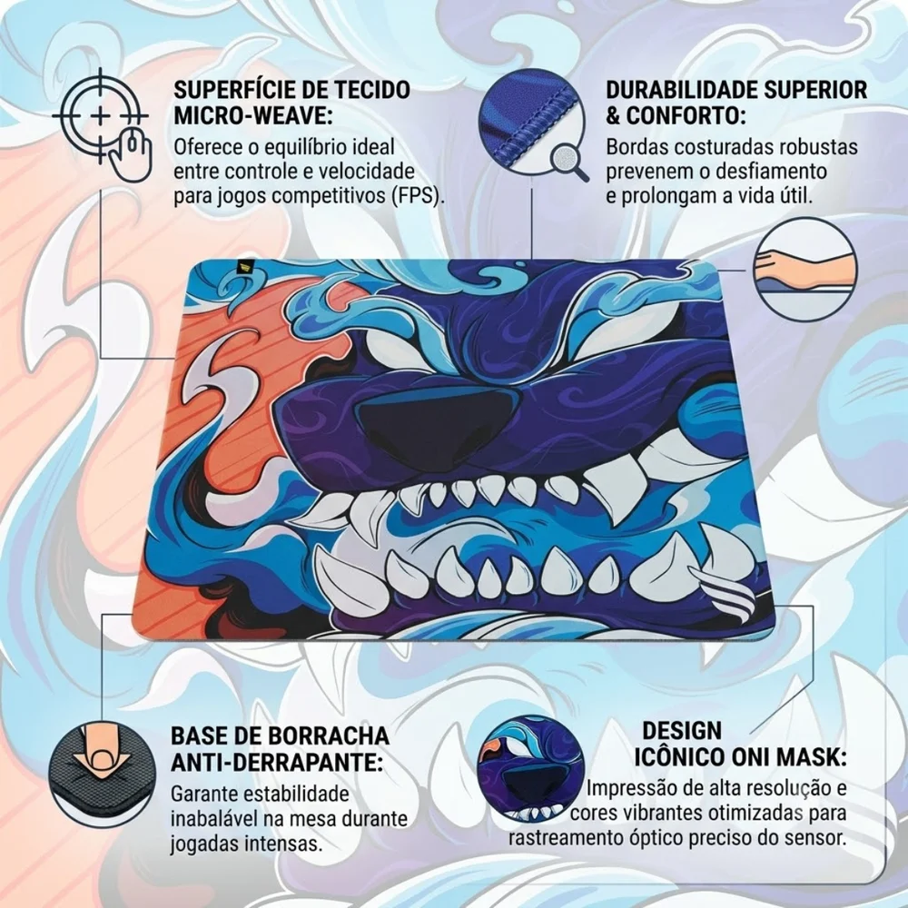 Mousepad Gamer Fallen Eco Mystic Speed Grande 45x40cm Mousepad Gamer Fallen Eco Mystic Speed Grande 45x40cm